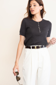 Copenhagen Muse |  Knitted top Eadie | brown  | Picture 4