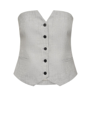Copenhagen Muse |  Strapless waistcoat top Tailor | grey