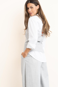 Copenhagen Muse :  Strapless waistcoat top Tailor | grey - img8
