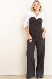 Copenhagen Muse |  Strapless gilet top Tailor | brown | Picture 3