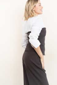 Copenhagen Muse |  Strapless gilet top Tailor | brown | Picture 6