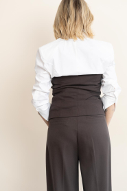 Copenhagen Muse |  Strapless gilet top Tailor | brown | Picture 7