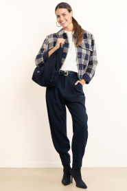 Copenhagen Muse |  Checkered jacket Atalie | blue | Picture 3