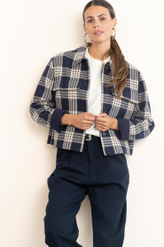 Copenhagen Muse |  Checkered jacket Atalie | blue | Picture 5