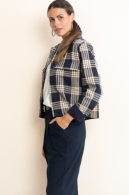 Copenhagen Muse |  Checkered jacket Atalie | blue | Picture 6