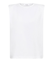 Co'Couture |  Sleeveless top with shoulder padding Eddie | white | Picture 1