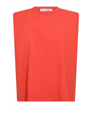 Co'Couture |  Sleeveless top with shoulder padding Eddie | red