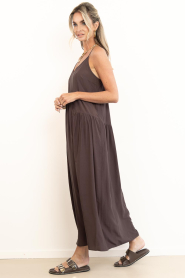 Co'Couture |  Viscose blend maxi dress Sunrise | brown | Picture 5