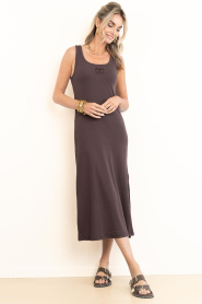 Co'Couture |  Ribbed dress Granny | brown | Picture 2