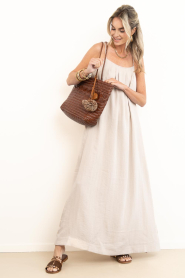 Co'Couture |  Viscose blend maxi dress Eva | beige | Picture 3