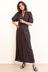 Co'Couture |  Viscose blend maxi dress Hera | brown | Picture 5