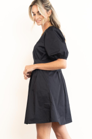 Co'Couture |  Stretch poplin mini dress Poppy | black | Picture 8