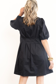 Co'Couture |  Stretch poplin mini dress Poppy | black | Picture 9