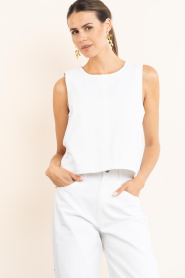 Co'Couture |  Cotton top with lace Colette | natural | Picture 4