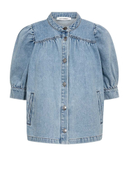 Co'Couture |  Denim blouse Asja | blue | Picture 1