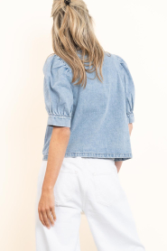 Co'Couture |  Denim blouse Asja | blue | Picture 8