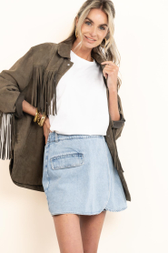 Co'Couture |  Denim skort Asja | blue | Picture 2