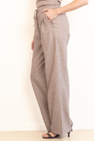 Co'Couture |  Striped pants Jiho | brown | Picture 5