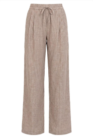 Co'Couture |  Striped pants Jiho | brown | Picture 1