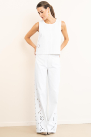 Co'Couture :  Cotton jeans with lace Colette | natural - img2