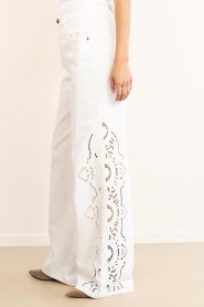 Co'Couture :  Cotton jeans with lace Colette | natural - img5