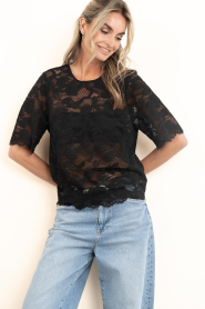 Co'Couture |  Lace top Lanny | black | Picture 4