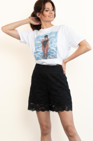 Co'Couture :  Short with lace Lanny | black - img6