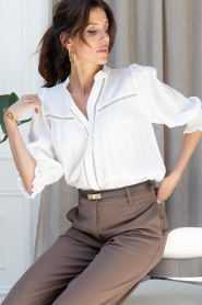 Co'Couture |  Modal blouse Callum | natural | Picture 4