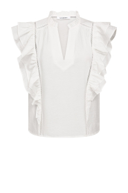 Co'Couture |  Modal top with ruffles Callum | natural | Picture 1