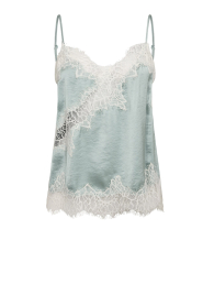 Co'Couture |  Satin top with lace Idun | green