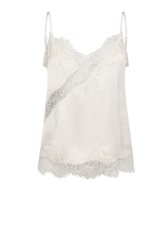 Co'Couture |  Satin top with lace Idun | natural | Picture 1