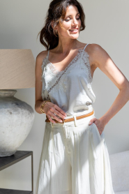 Co'Couture |  Satin top with lace Idun | natural | Picture 4