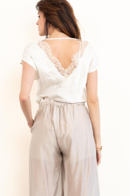 Co'Couture |  Satin top with lace Idun | natural | Picture 8