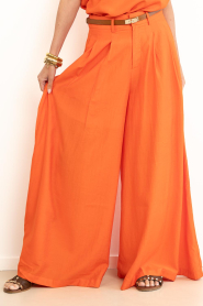 Co'Couture |  Ultra wide leg pants Aura | orange | Picture 4