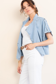 Co'Couture |  Lyocell denim top Tilly | blue | Picture 8