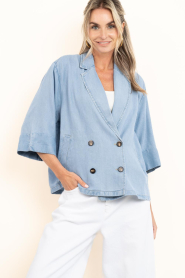 Co'Couture |  Lyocell denim blazer Tilly | blue | Picture 5