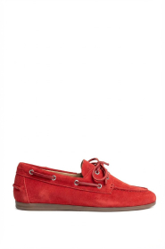 Posa |  Suede loafers Boat | red | Picture 1