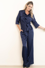 Ibana |  Satin trousers Pasho | blue | Picture 2