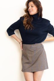 Ibana :  Soft merino turtle neck Keylin | blue - img2