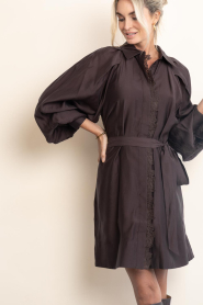 Copenhagen Muse |  Blouse dress with puffed sleeves Molly | brown | Picture 5