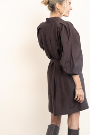 Copenhagen Muse |  Blouse dress with puffed sleeves Molly | brown | Picture 8