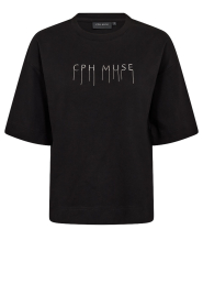 Copenhagen Muse |  Boxy T-shirt with logo Muse | black | Picture 1