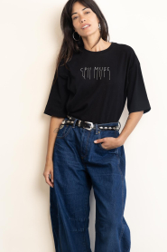 Copenhagen Muse |  Boxy T-shirt with logo Muse | black | Picture 4