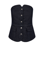 Copenhagen Muse |  Strapless denim waistcoat Annais | dark blue | Picture 1