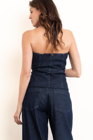 Copenhagen Muse |  Strapless denim waistcoat Annais | dark blue | Picture 8