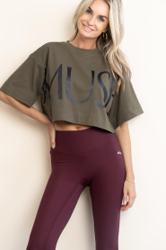 Copenhagen Muse :  Cropped T-shirt with logo Muse | green - img4