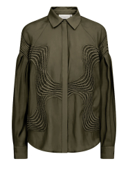 Copenhagen Muse |  Blouse with lace detail Molly | green | Picture 1