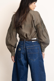 Copenhagen Muse |  Blouse with lace detail Molly | green | Picture 7