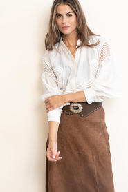 Copenhagen Muse |  Blouse with lace detail Molly | natural | Picture 2