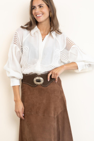 Copenhagen Muse |  Blouse with lace detail Molly | natural | Picture 4
